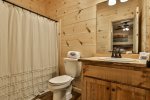 Master bathroom with tub/shower combo